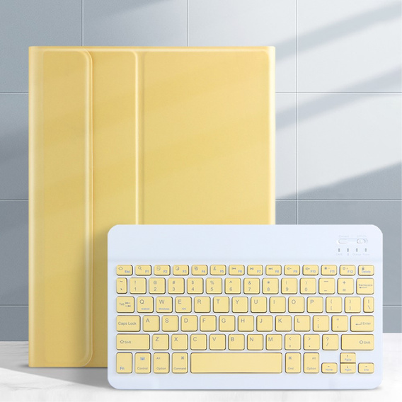 Carcasă + tastatură iPad 10.2 2019 / 2020 / 2021, galben