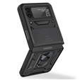 Husă blindată pentru Samsung Galaxy Z Flip 4 5G, CamShield Slide, negru