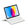 Husă de tastatură pentru iPad 10.9" 2022 (10 gen.) / iPad 11" 2025 A16 (11 gen.), Magnetic Keyboard Touchpad, alb