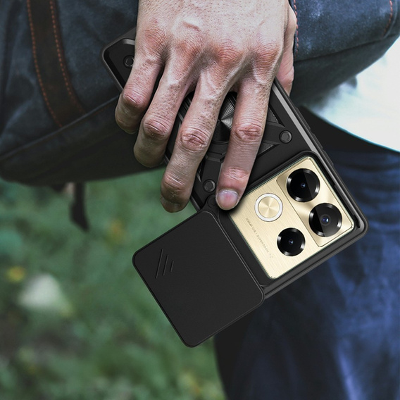 Husă blindată pentru Infinix Note 40 Pro, CamShield Slide, negru