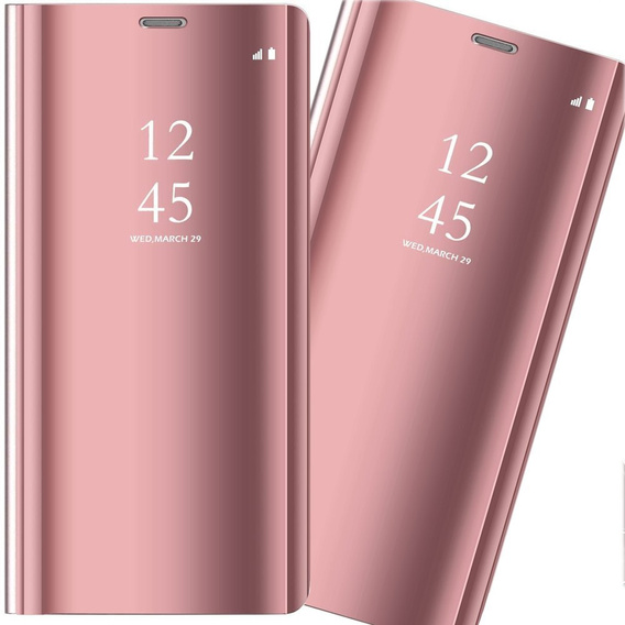 Huse pentru Realme C11, Clear View, roz rose gold