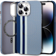 Carcasa pentru iPhone 14 Pro Max, Carbon Fiber MagSafe, albastru