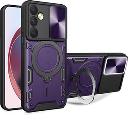 Husă blindată pentru Samsung Galaxy M55 5G, CamShield Slide, violet