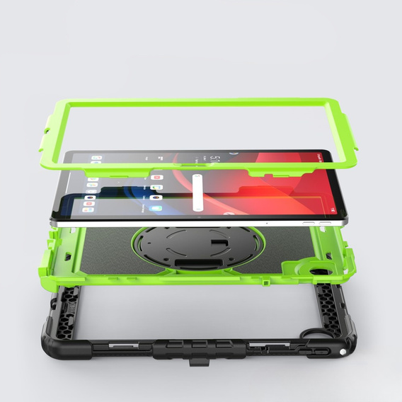 Husa blindată pentru Lenovo Tab M11, carcasă de protecție 360 cu slot pentru stylus, verde