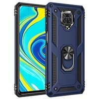 Husă blindată pentru Xiaomi Redmi Note 9S / 9 Pro, Nox Case Ring, albastru închis