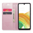 Carcasă flip CASEME pentru Samsung Galaxy A33 5G, Waxy Textured, roz