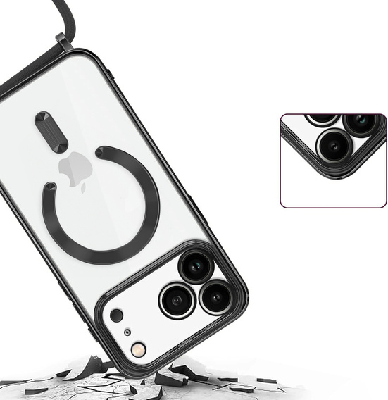Husă Electro MagSafe cu lanyard pentru iPhone 17 Pro Max