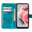 Cu clapetă pentru Realme 12 Pro 5G, Butterfly, albastru