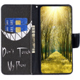 Cu clapetă pentru Samsung Galaxy A55 5G, Wallet, Don't Touch My Phone, negru