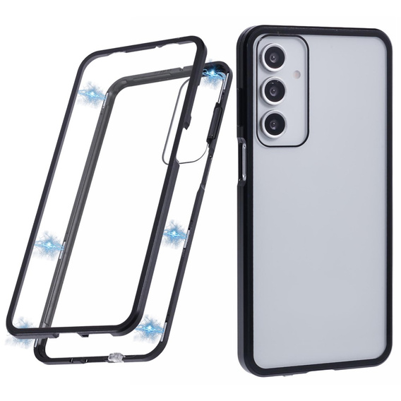 Husa pentru Samsung Galaxy A16, Magnetic Dual Glass, negru