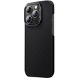 Carcasa BENKS Kevlar pentru iPhone 15 Pro, Carbon Fiber, negru