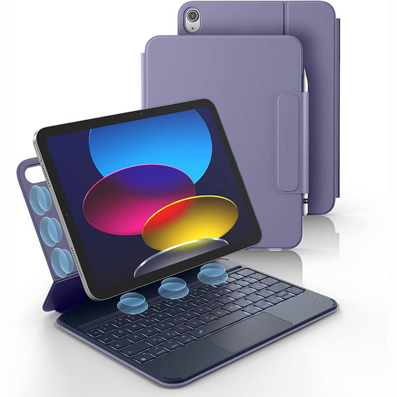 Husă cu tastatură Dexnor pentru iPad 11" 2025 A16 (generația a 11-a) / iPad 10,9" 2022 (generația a 10-a)