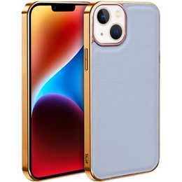 Huse pentru iPhone 14, Cowhide Leather, gri