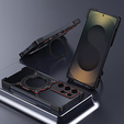 Carcasă pentru Samsung Galaxy S25 Ultra, Kickstand Bumper, cu capac pentru obiectiv, pentru MagSafe, negru / roșu