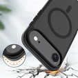 Carcasă Matt pentru iPhone Air, pentru MagSafe, negru translucid