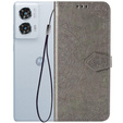 Cu clapetă pentru Motorola Edge 50 Fusion 5G, Mandala, gri