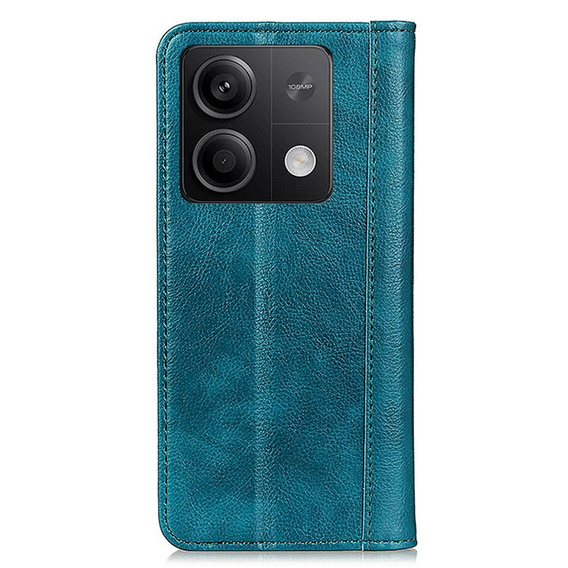 Huse pentru Xiaomi Redmi Note 13 5G, Wallet Litchi Leather, verde