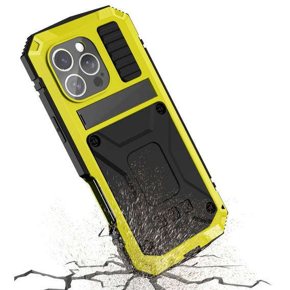 Husă blindată pentru iPhone 16 Pro, R-JUST, galben