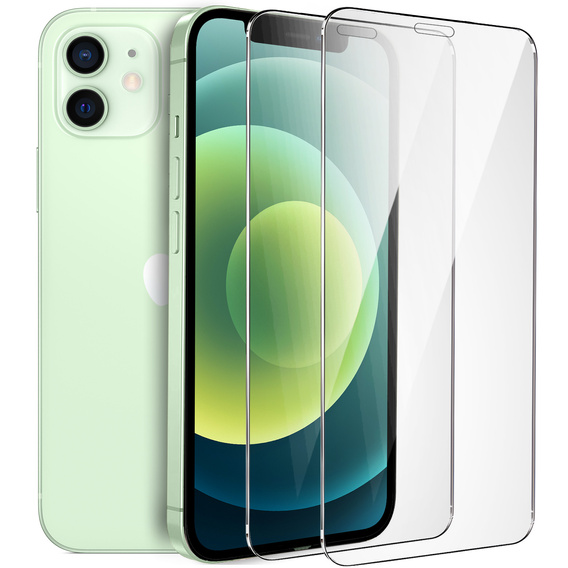 2x sticlă călită pentru iPhone 12/12 Pro, ERBORD 9H Hard Glass pe ecran