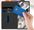 Carcasă portofel cu clapetă negru carbon pentru Samsung Galaxy Z Fold 7 5G