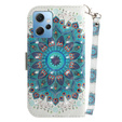 Cu clapetă pentru Xiaomi Redmi Note 12 4G, Wallet mandala, alb