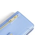 Cu clapetă pentru Oppo Reno 11F 5G, Wallet Zipper Pocket, albastru