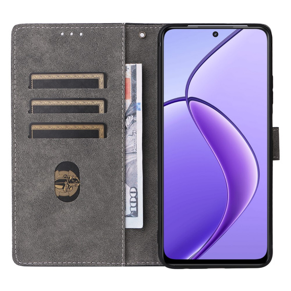 Husă flip pentru Realme 12 5G, RFID Wallet, verde