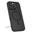 Carcasă MagSafe Spigen pentru iPhone 16 Pro, Ultra Hybrid, transparent / negru + 9H Tempered Glass