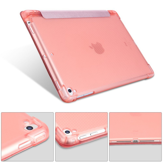 Husă pentru iPad 9.7 2018 / 2017/ Air / Air 2, Smartcase cu spațiu pentru stylus, roz rose gold