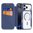 Husă Dux Ducis pentru iPhone 17 Pro, Skin X Pro, cu clapetă, pentru MagSafe, albastru marin
