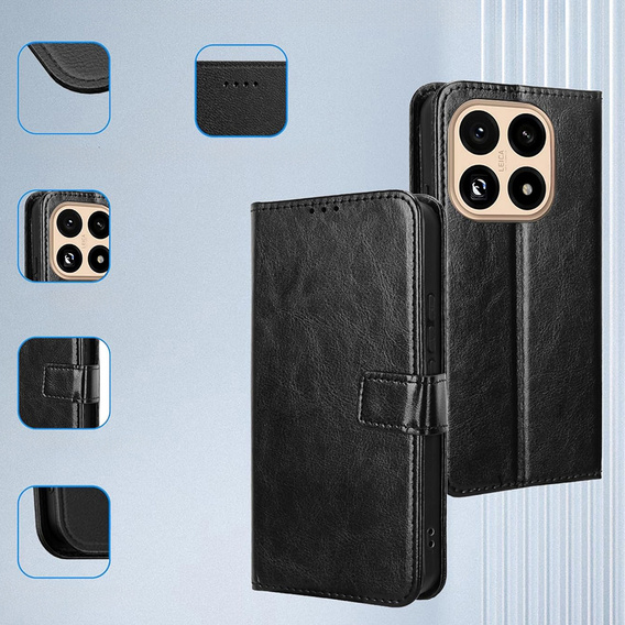 Crazy Horse Wallet flap caz pentru Xiaomi 15T