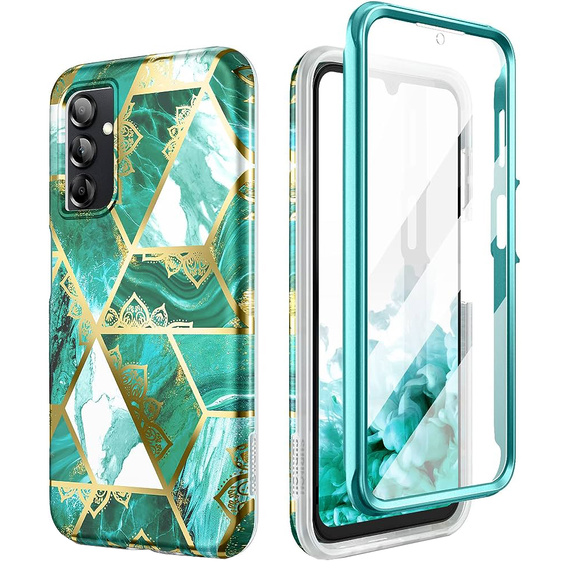 Huse pentru Samsung Galaxy A14 4G/5G, Suritch Full Body Marble, verde