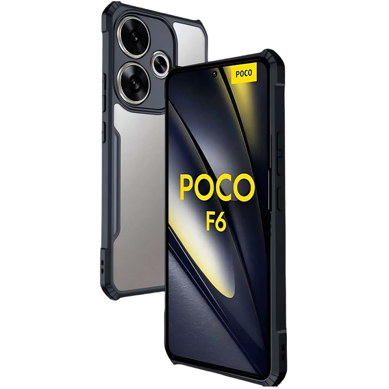 Huse pentru Xiaomi Poco F6, AntiDrop Hybrid, negru