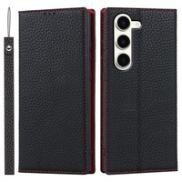 Husă din piele pentru Samsung Galaxy S23, ERBORD Grain Leather, negru