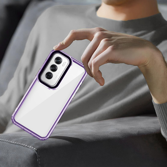 Huse pentru Oppo A80, Fusion Hybrid, transparent / violet