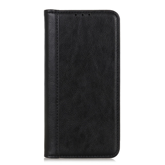 Husa cu clapetă pentru Xiaomi Redmi 13, Split Leather, negru