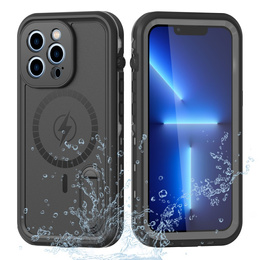 Husă impermeabilă pentru iPhone 13 Pro, Redpepper, pentru MagSafe, negru