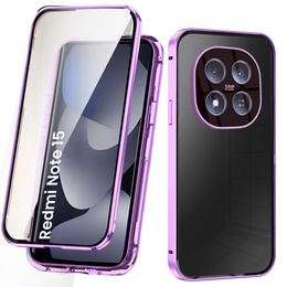 Husă magnetică dublă din sticlă pentru Xiaomi Redmi Note 15 5G / Poco M8 5G