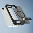 Husă pentru iPhone 16E, Kickstand Matt Case, pentru MagSafe, negru
