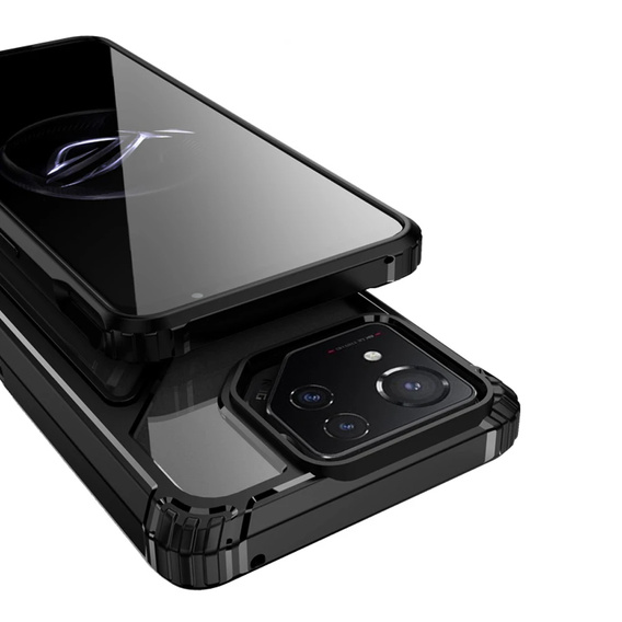 Husă pentru ASUS ROG Phone 8 Pro, Armor Kickstand, cu suport, negru