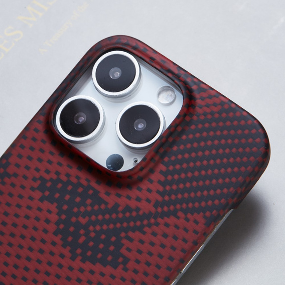 Carcasă pentru iPhone 16 Pro Max, Aramid Fiber MagSafe, roșu