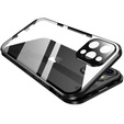 Husa pentru iPhone 16 Pro, Magnetic Dual Glass, negru