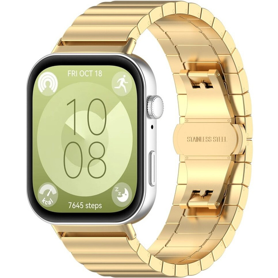 Brățară din oțel pentru Huawei Watch Fit 4 / 4 Pro / 3, auriu