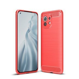 Huse pentru Xiaomi Mi 11, Carbon, roșu
