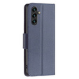 Cu clapetă pentru Samsung Galaxy A55 5G, Wallet Litchi Leather, albastru închis