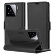 Husă pentru Xiaomi 15, ERBORD Glossy Litchi, portofel cu clapetă, negru