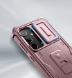 Husă blindată pentru Samsung Galaxy S24, Dexnor Full Body (Two Frames), roz