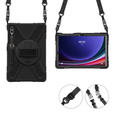 Husă pentru Samsung Galaxy Tab S9 FE+ / S9+ / S8+ / S7+, protecție blindată, negru