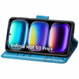 Cu clapetă pentru Infinix Hot 50 Pro+ 4G, Butterfly, albastru