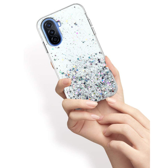 Huse pentru Huawei Nova Y70, Glittery, transparentă